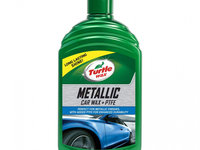 Solutie polish+ceara pentru vopsea metalizata Metallic Car Wax+PTFE TURTLE WAX 500ml