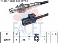 Sonda lambda 10 8106 FACET pentru Nissan Gt-r Nissan Dualis Nissan Qashqai Nissan March Nissan Micra Nissan Note Nissan X-trail Nissan Tiida Nissan Maxima Nissan Teana Nissan Nv200 Nissan Patrol