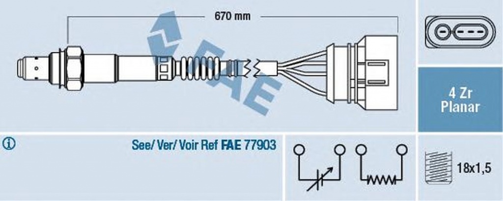 Sonda Lambda AUDI A4 8D2 B5 FAE 77302