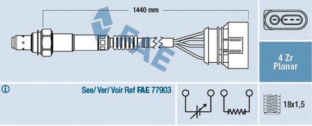 Sonda Lambda AUDI A4 8D2 B5 FAE 77400
