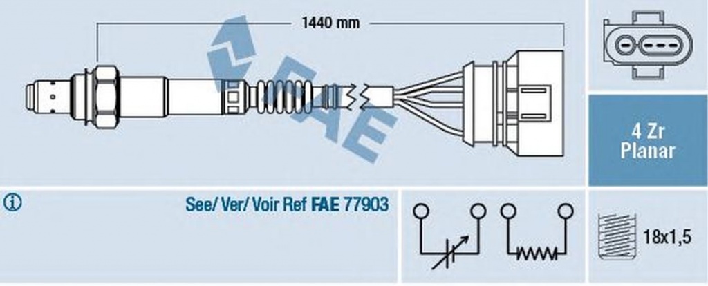 Sonda Lambda AUDI A4 8D2 B5 FAE 77401