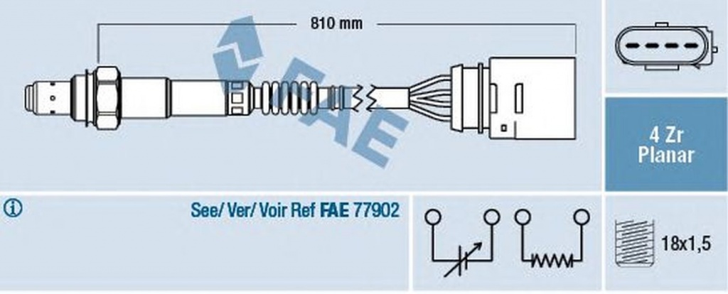 Sonda Lambda AUDI A4 8D2 B5 FAE 77406