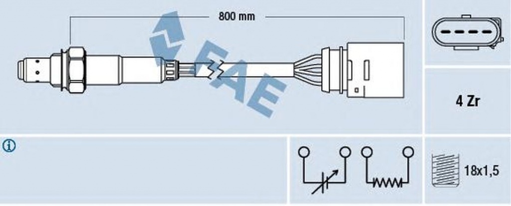 Sonda Lambda AUDI A4 8D2 B5 FAE 77436