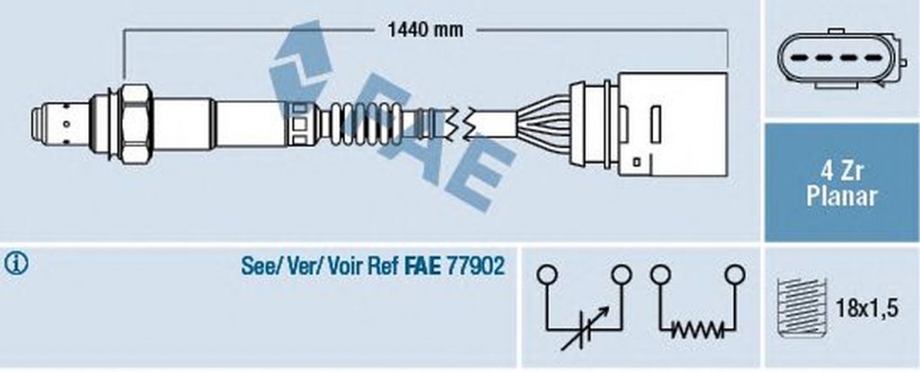 Sonda Lambda AUDI A4 8E2 B6 FAE 77407