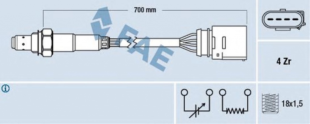 Sonda Lambda AUDI A4 Avant 8D5 B5 FAE 77205