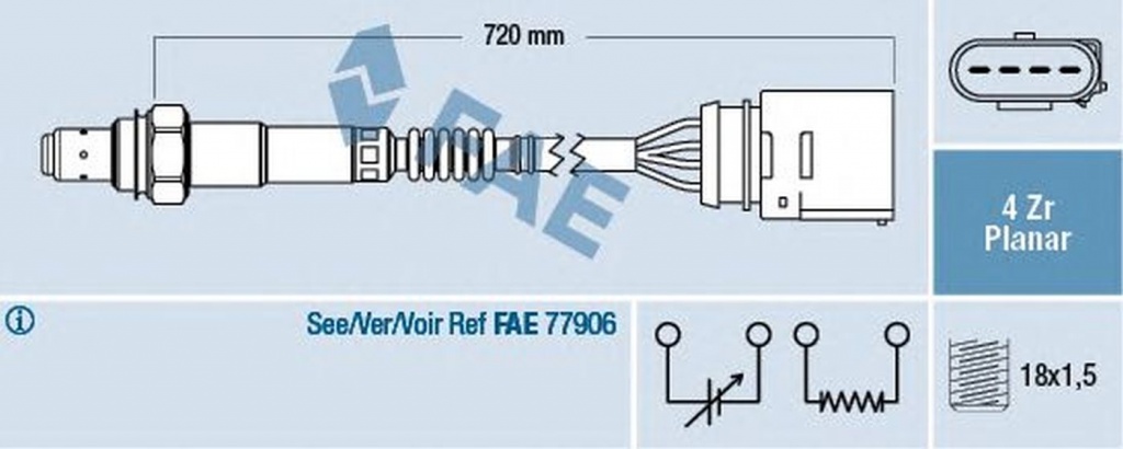 Sonda Lambda AUDI A4 Cabriolet 8H7 B6 8HE B7 FAE 77204