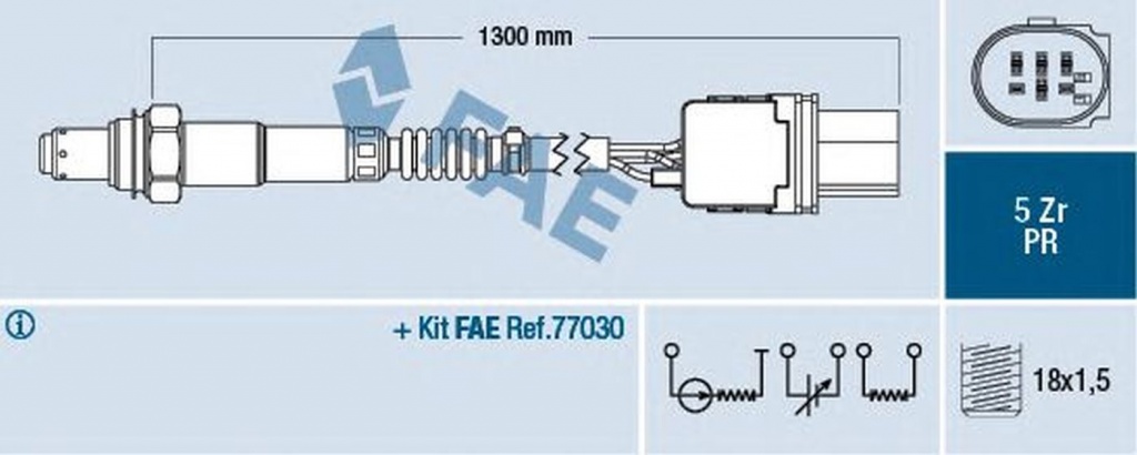 Sonda Lambda AUDI A4 Cabriolet 8H7 B6 8HE B7 FAE 75053