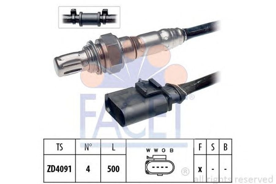 Sonda Lambda AUDI A5 Cabriolet 8F7 FACET FA 10.8072