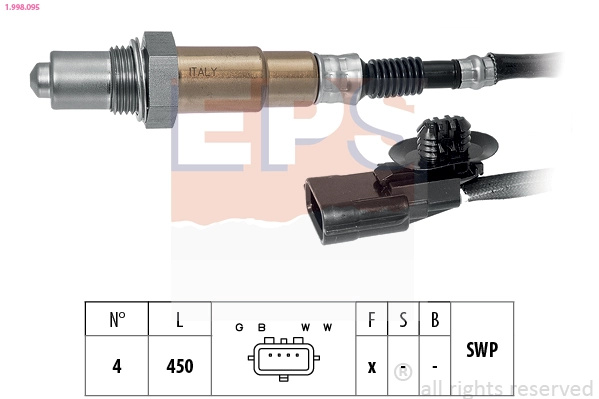 Sonda Lambda EPS 1.998.095 model RENAULT TWINGO II