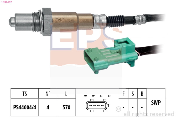 Sonda lambda EPS CITROËN C2 (JM_) 2003-2009 - 1.997.597