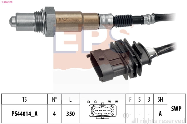 Sonda lambda EPS OPEL CORSA D (S07) 2009-2014 - 1.998.305