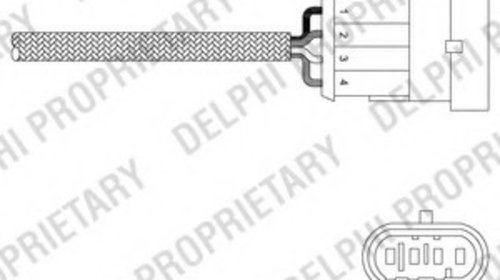 Sonda lambda ES20276-12B1 DELPHI pentru Fiat 