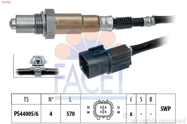 Sonda Lambda FACET 10.7510