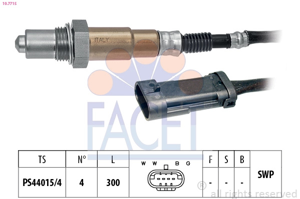 Sonda lambda FACET RENAULT KANGOO (KC0/1_) 1997-2002 - 10.7715