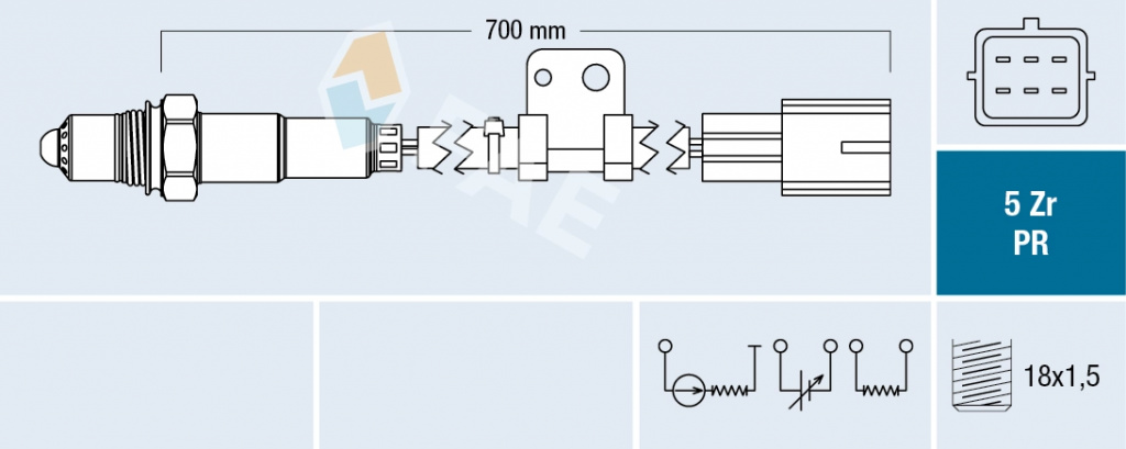 Sonda Lambda FAE 75090 pentru MAZDA 6 combi (GH) 2007 2008 2009 2010 2011 2012 2013