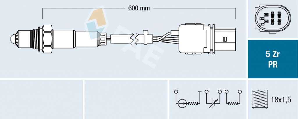 Sonda lambda FAE AUDI A4 B8 (8K2) 2007-2012 - 75030
