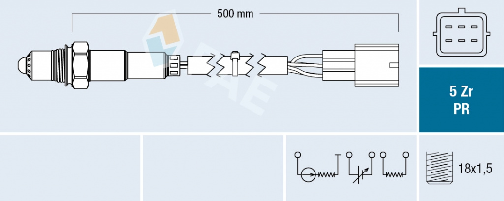 Sonda lambda FAE MAZDA 3 limuzina (BK) 2003-2009 -