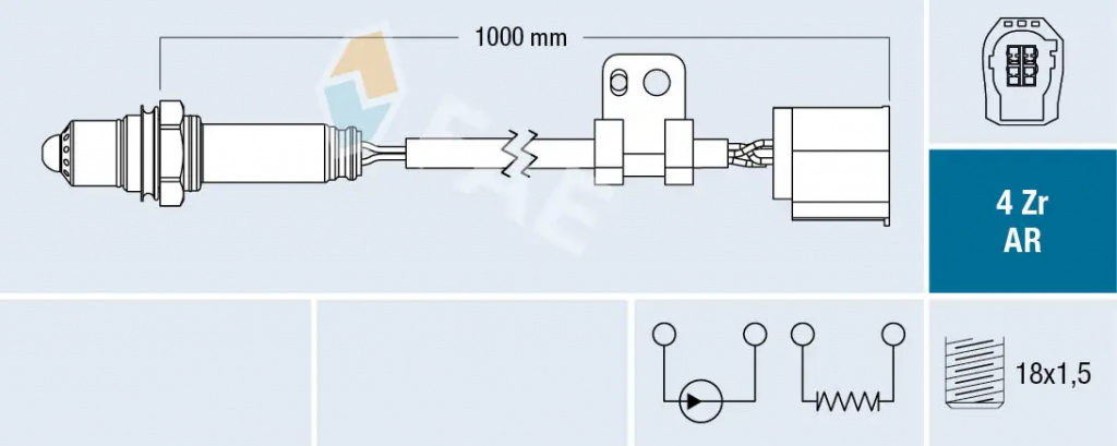 Sonda lambda FAE MAZDA 5 (CR) 2005-2010 - 75612
