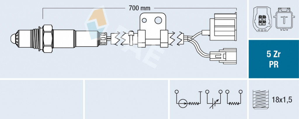 Sonda lambda FAE MAZDA 6 Hatchback (GG) 2002-2007 - 75088