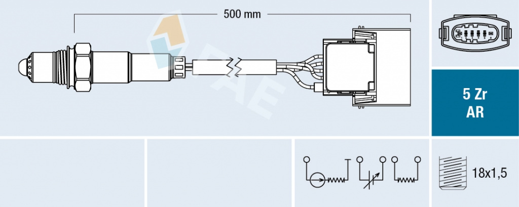 Sonda lambda FAE OPEL VECTRA C GTS (Z02) 2003-2008