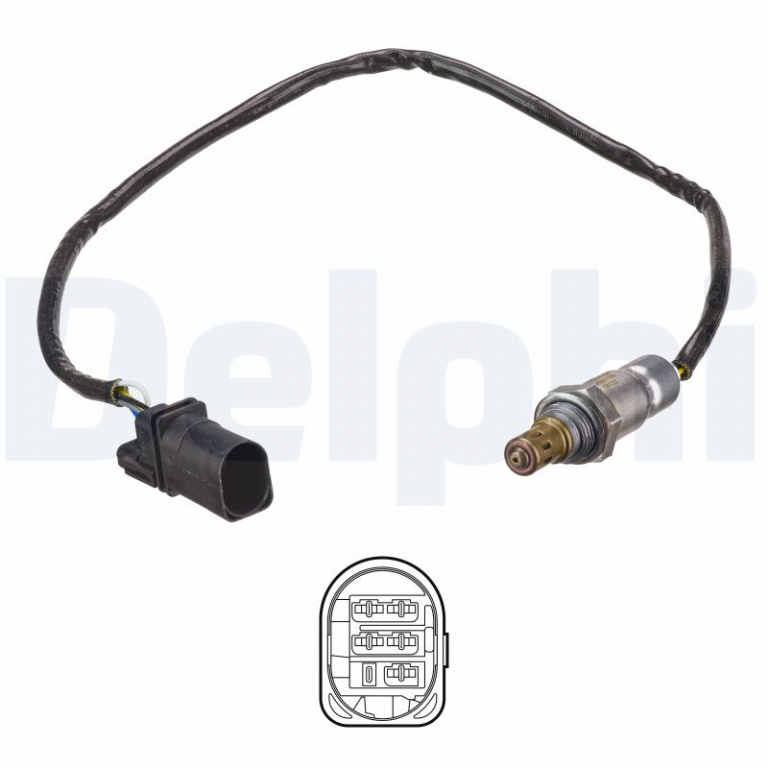 Sonda Lambda fata (ES21153-12B1 ES2115312B1 DELPHI) AUDI,SEAT,SKODA,VW A1|FABIA|IBIZA|POLO|POLO CityVan, POLO Van|PRAKTIK, ROOMSTER|RAPID|ROOMSTER|TOLEDO