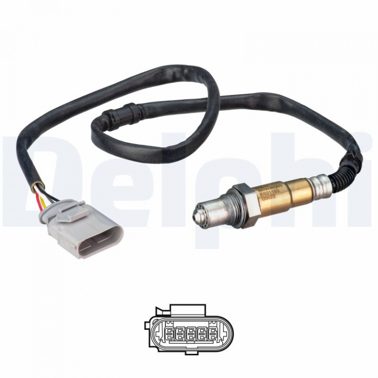 Sonda Lambda fata (ES21183-12B1 ES2118312B1 DELPHI) AUDI,SEAT,SKODA,VW A1|A3|A3, A3 / S3|ALHAMBRA|ARTEON|ATECA|ATLAS, TERAMONT|GOLF|GOLF, JETTA|KODIAQ|LEON|LEON ST|OCTAVIA|PASSAT|PASSAT ALLTRACK|POLO|
