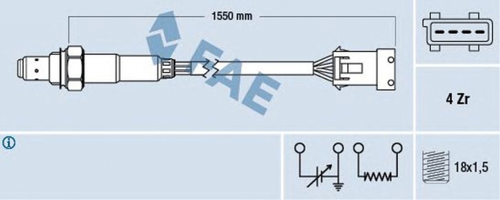 Sonda Lambda FIAT SCUDO Combinato 220P FAE 77167