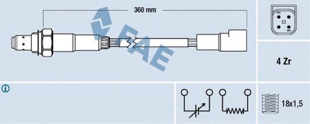 Sonda Lambda FORD FIESTA IV JA JB FAE 77168