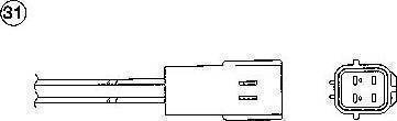 Sonda Lambda KIA SHUMA II (FB), Hatchback, 05.2001 - 08.2004 NGK 96475
