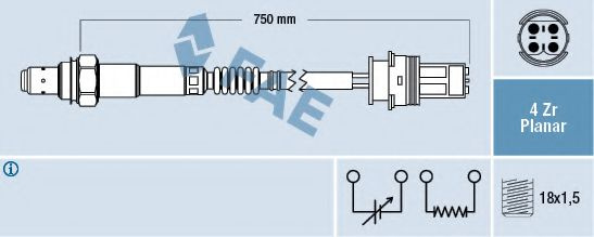 Sonda Lambda MERCEDES E-CLASS (W211) (2002 - 2009) FAE 77334