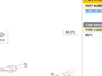 SONDA LAMBDA MERCEDES SLK R171 2004-2011 A 002 540 18 17 POZITIA 250 IN SCHEMA