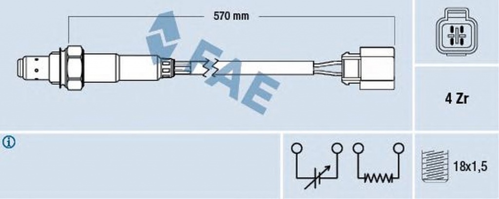 Sonda Lambda MITSUBISHI LANCER IV C6 A C7 A FAE 77