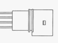 Sonda lambda (numar fire 5, 680mm) VW CADDY III, CADDY III/MINIVAN, GOLF V, GOLF VI, JETTA III, TOURAN 1.6/1.6LPG 07.03-05.15