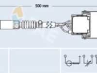 Sonda lambda (numar fire 6, 500mm) OPEL SIGNUM, VECTRA C, VECTRA C GTS, ZAFIRA A, ZAFIRA B 2.2 09.00-12.12