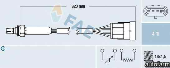 Sonda Lambda OPEL ASTRA G hatchback F48 F08 FAE 77