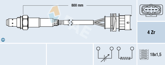 Sonda lambda # Opel Corsa 2000 2001 2002 2003 2004 2005 2006 2007 2008 2009 # 77157 # FAE