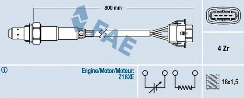 Sonda Lambda OPEL CORSA C F08 F68 FAE 77247
