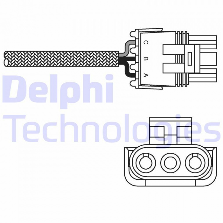 Sonda lambda # Opel Omega 1987 # ES10990 12B1 # DELPHI