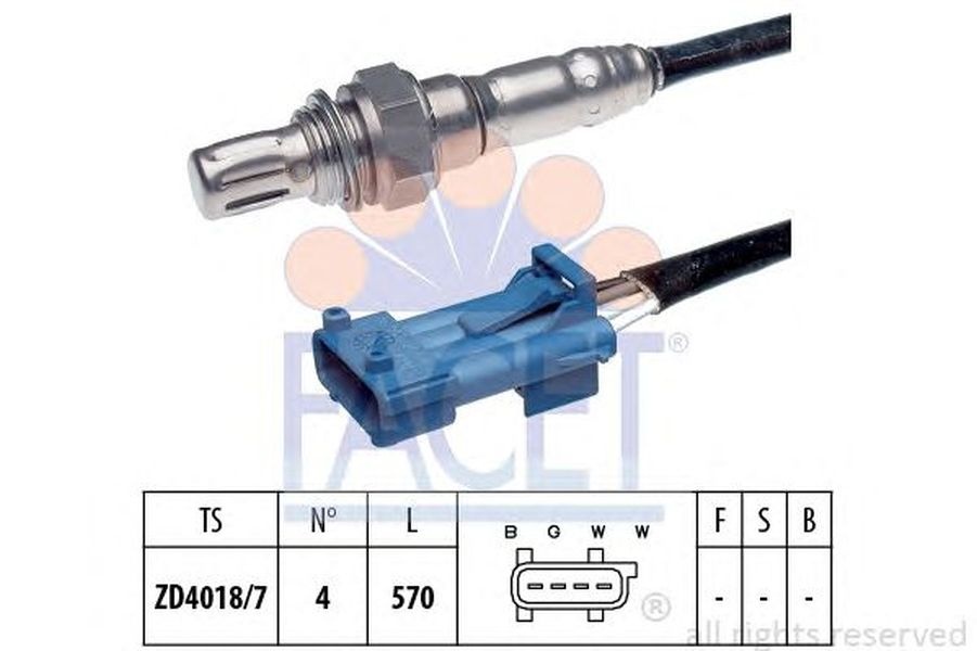 Sonda Lambda PEUGEOT 207 WA WC FACET FA 10.7588