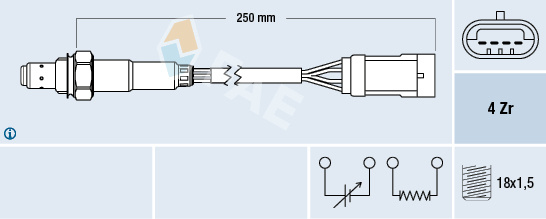 Sonda lambda # Renault Kangoo 1997 1998 1999 2000 2001 2002 2003 2004 2005 2006 2007 2008 2009 2010 2011 2012 2013 2014 2015 2016 2017 2018 2019 2020 2021 2022 2023 2024 2025 # 77151 # FAE