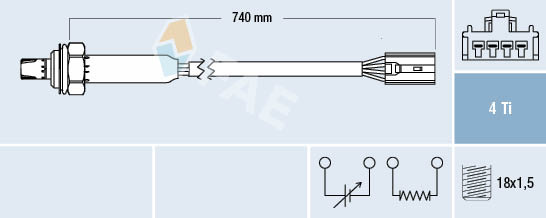 Sonda Lambda Sonda lambda numar fire 4 740mm VOLVO
