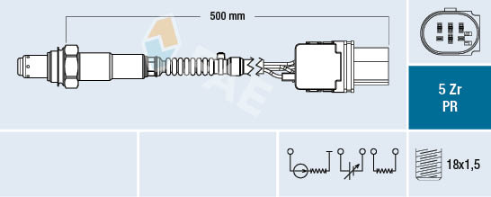 Sonda Lambda Sonda lambda numar fire 6 500mm MERCE