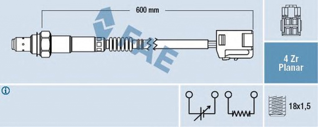 Sonda Lambda TOYOTA COROLLA Verso ZER ZZE12 R1 FAE