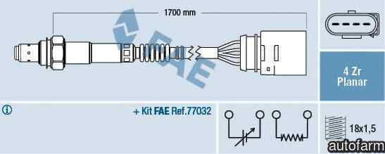Sonda Lambda VW CADDY II combi 9K9B ENGITECH ENT60