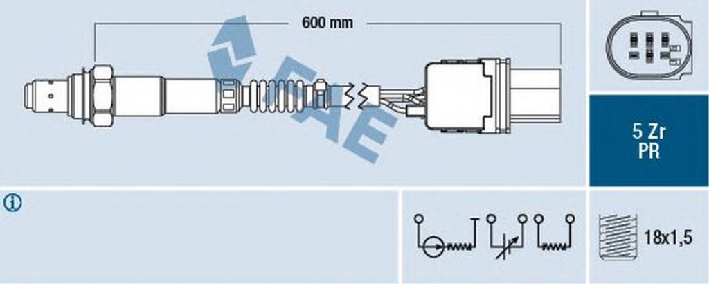 Sonda Lambda VW EOS 1F7 1F8 FAE 75082