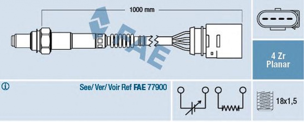 Sonda Lambda VW EOS 1F7 1F8 FAE 77404