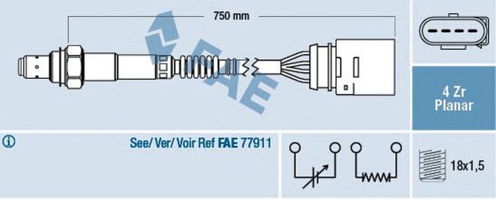 Sonda Lambda VW GOLF IV Variant 1J5 FAE 77405