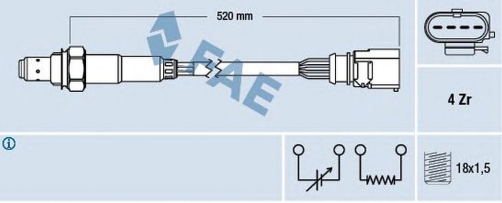 Sonda Lambda VW GOLF V Variant 1K5 FAE 77438