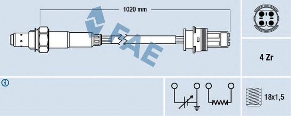 Sonda Lambda VW LT 28-46 II platou sasiu 2DC 2DF 2DG 2DL 2DM FAE 77271