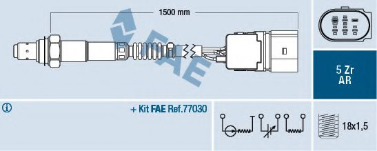 Sonda Lambda VW NEW BEETLE (9C1, 1C1) (1998 - 2010) FAE 75351 piesa NOUA